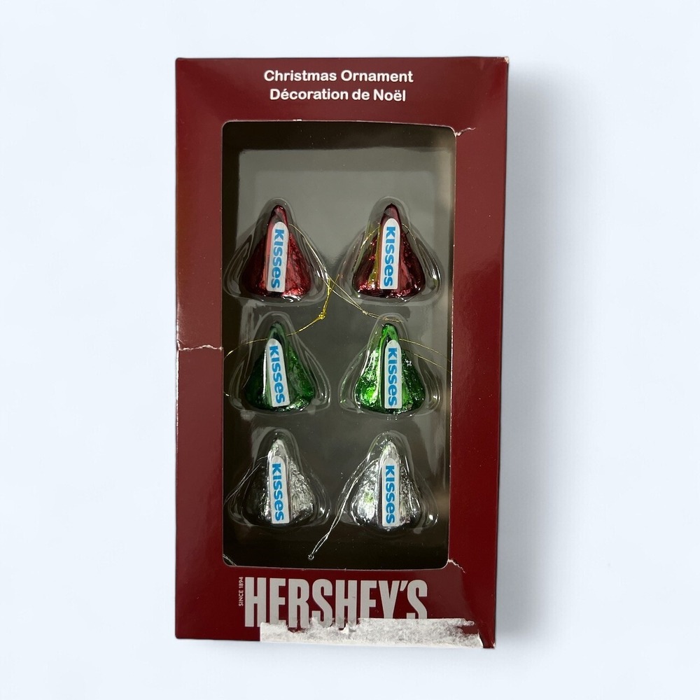 HERSHEY'S Kurt Adler Plasticโ Mini Kisses Ornament Set of 6 Ornaments